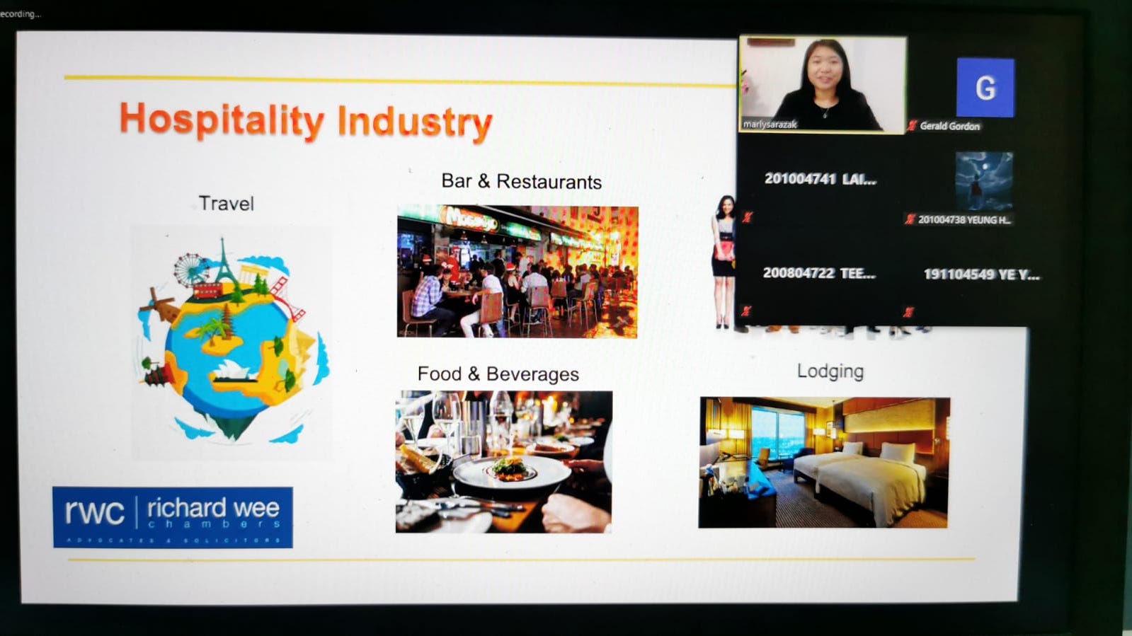 RWC Web Report: Marlysa Razak’s Lecture on Company, Employment and Contract Law in the Hospitality Industry at the Beacon International College, Singapore - Richard Wee Chambers